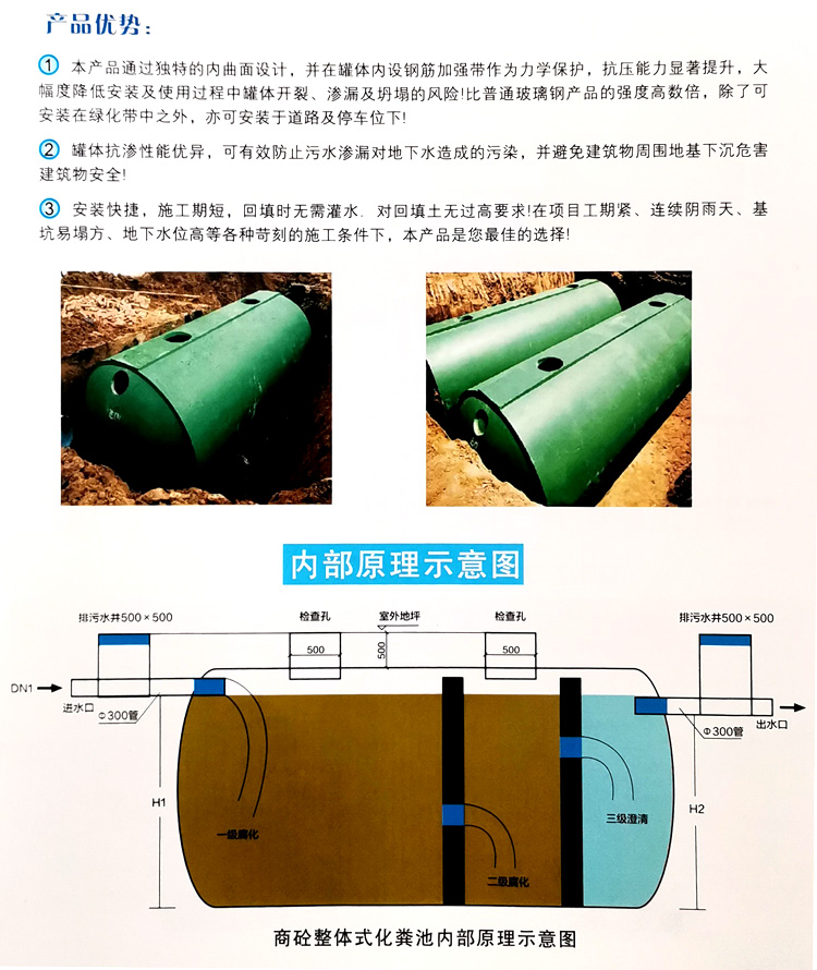华宁玻璃钢化粪池
